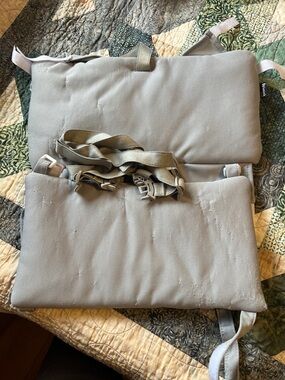 Light Gray Padded Hauck high chair Seat Cushion with Straps